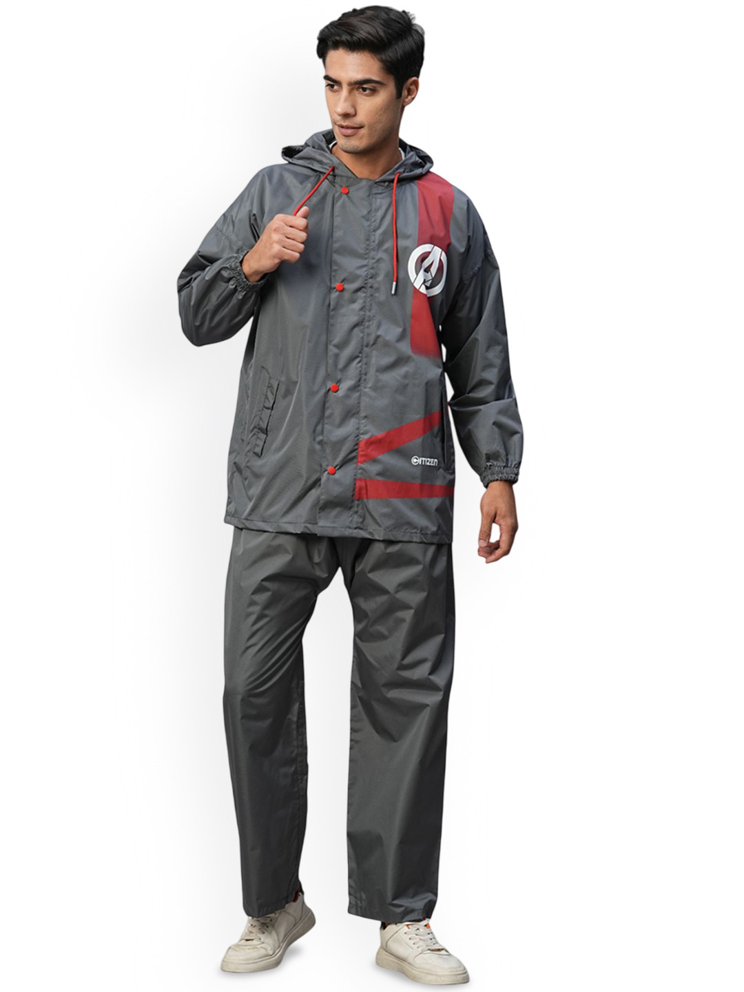 Citizen Avengers Colourblocked Attached Hood Rain Suit