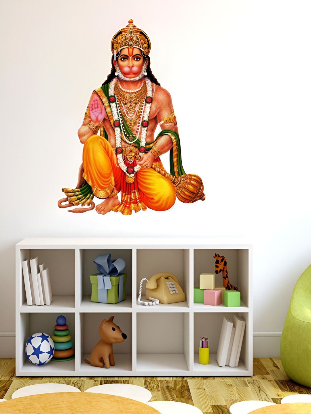 Decor Villa Multicolor Lord Hanuman Wall Sticker