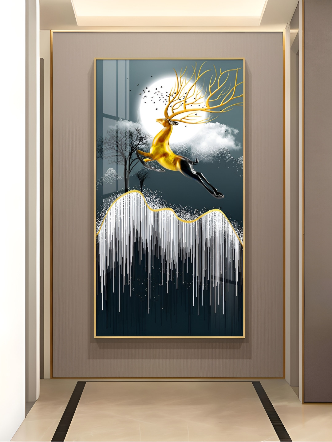 THE NEXT DECOR Petal Mosaic Plastic Natural Elements Glossy Hall Wall Hangings-24In