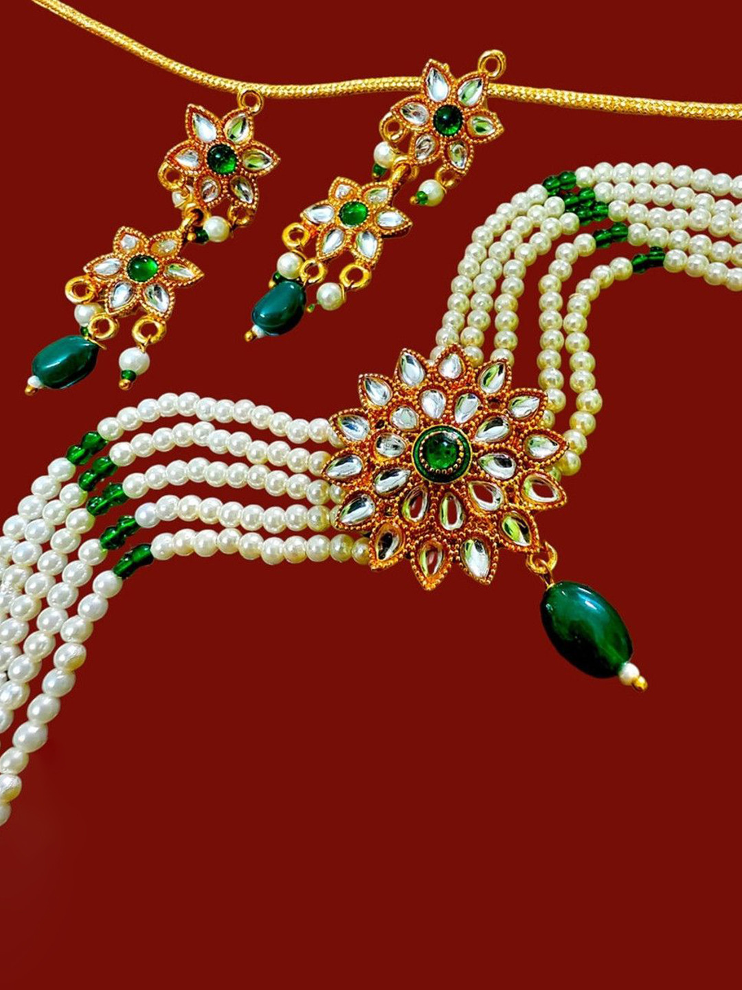 RAJASTHANI GAHANA Stones Studded & Beaded Jewellery Set