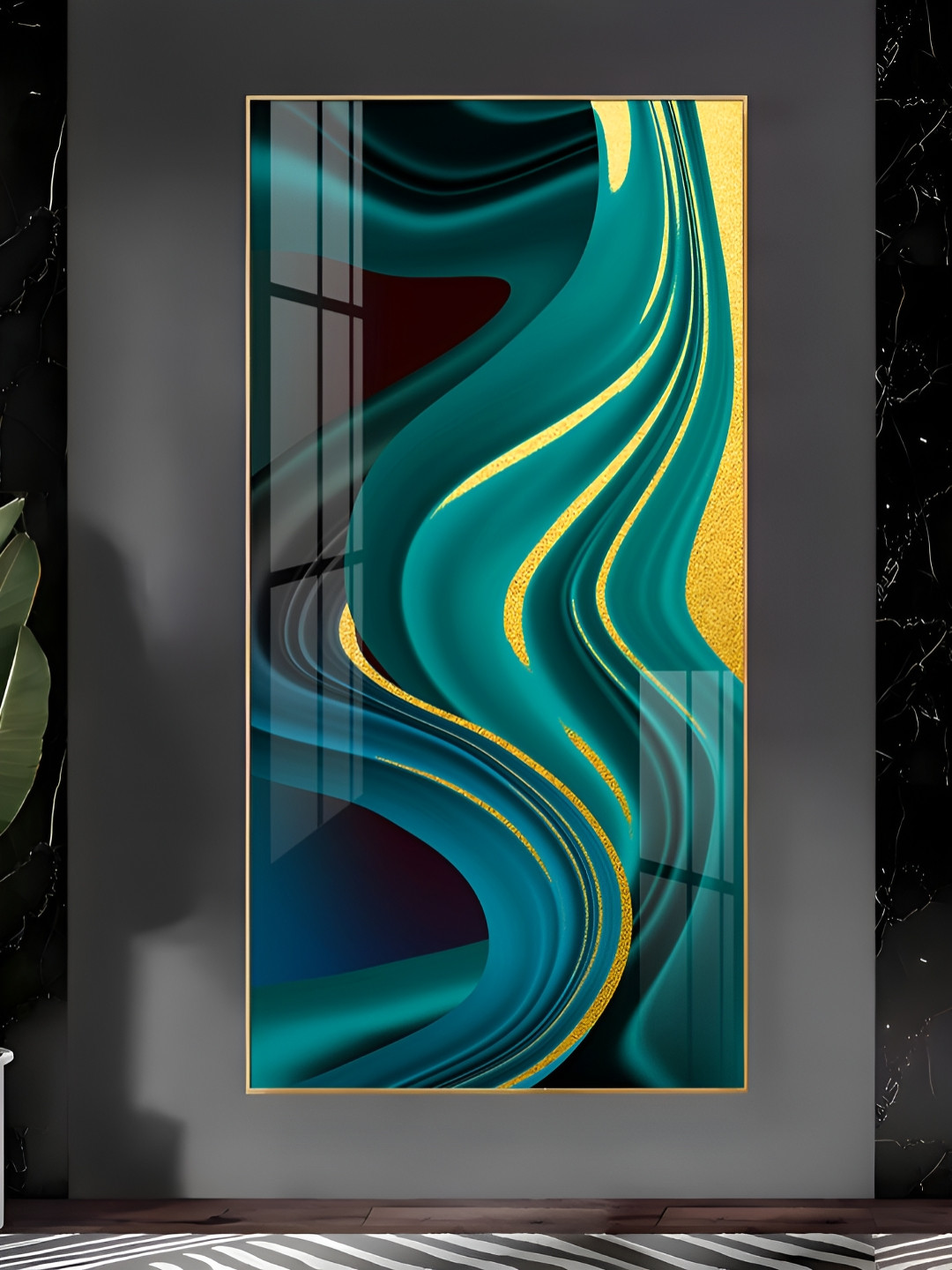 THE NEXT DECOR Abstract Plastic Natural Elements Glossy Hanging Hall Wall Hangings-24In