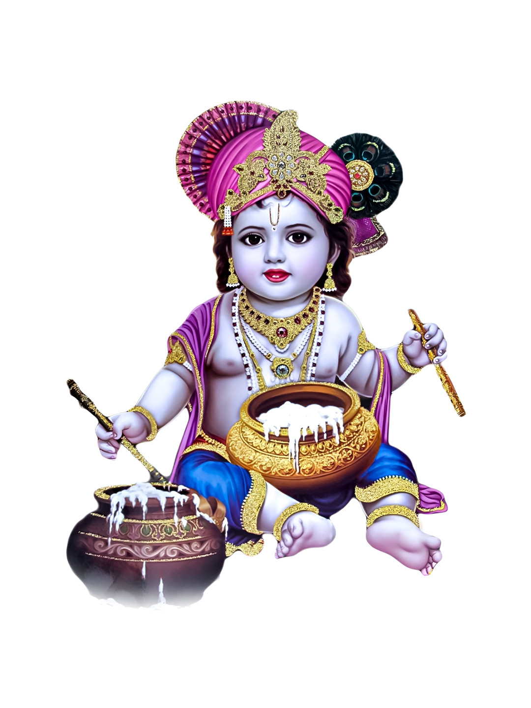 Decor Villa Multicolour Little krishna Wall Sticker