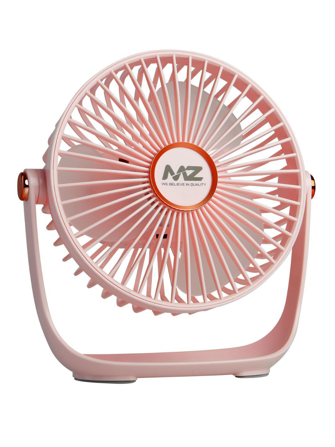 MZ F56 Portable Rechargeable USB Fan LED Light & 5 Speed Mode High Speed & 1200mAh Battery