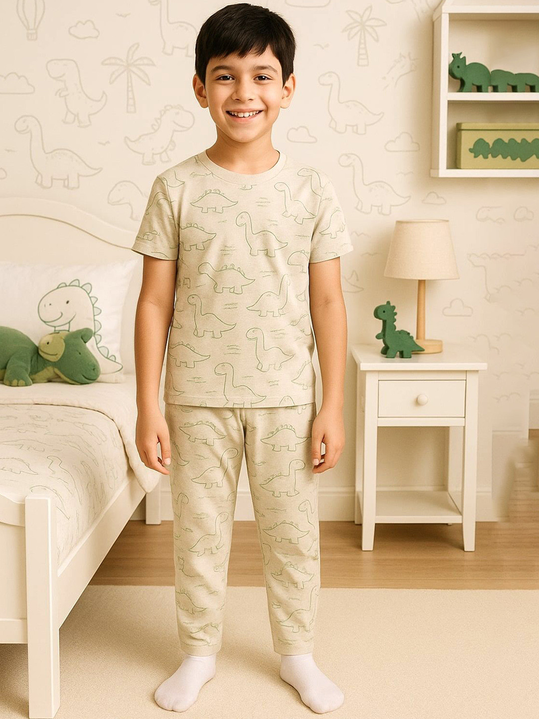 bubble berry Boys Conversational Printed T-shirt & Pyjamas Night suit