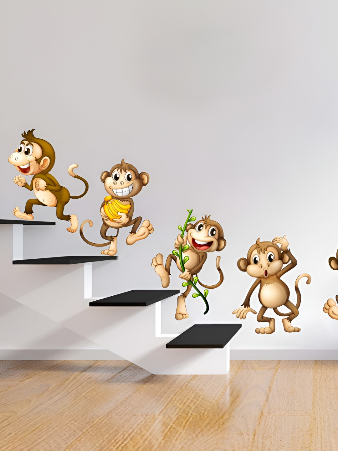 Decor Villa Multicolor Monkeys Wall Sticker