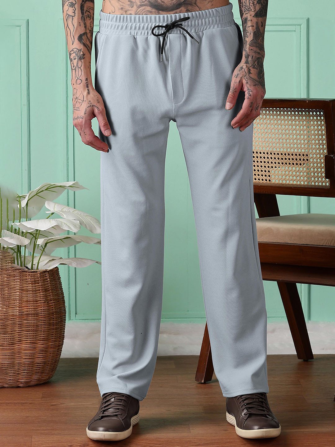 SWADESI STUFF Men Cotton Mid-Rise Track Pant