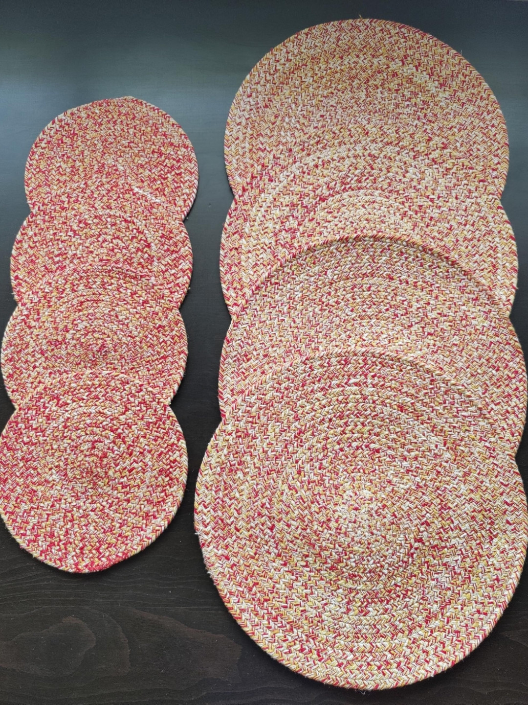 BulkySanta Multi 8 Pcs Round Table Placemats