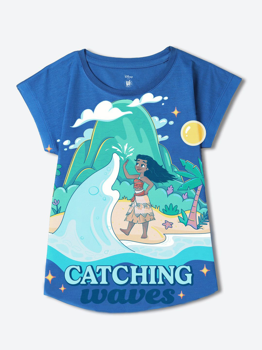 YK Disney Girls Graphic Printed A-Line Regular Top