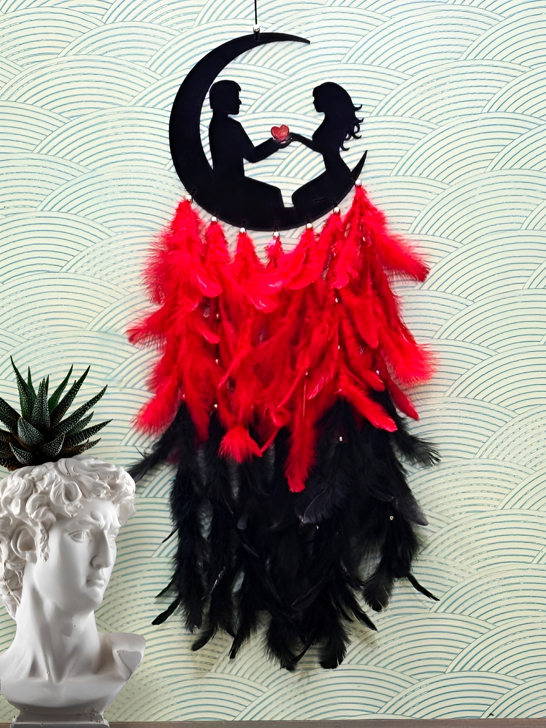 COLOR SPLASH Wood Tasselled Matte Hanging Bedroom Dream Catcher-8In