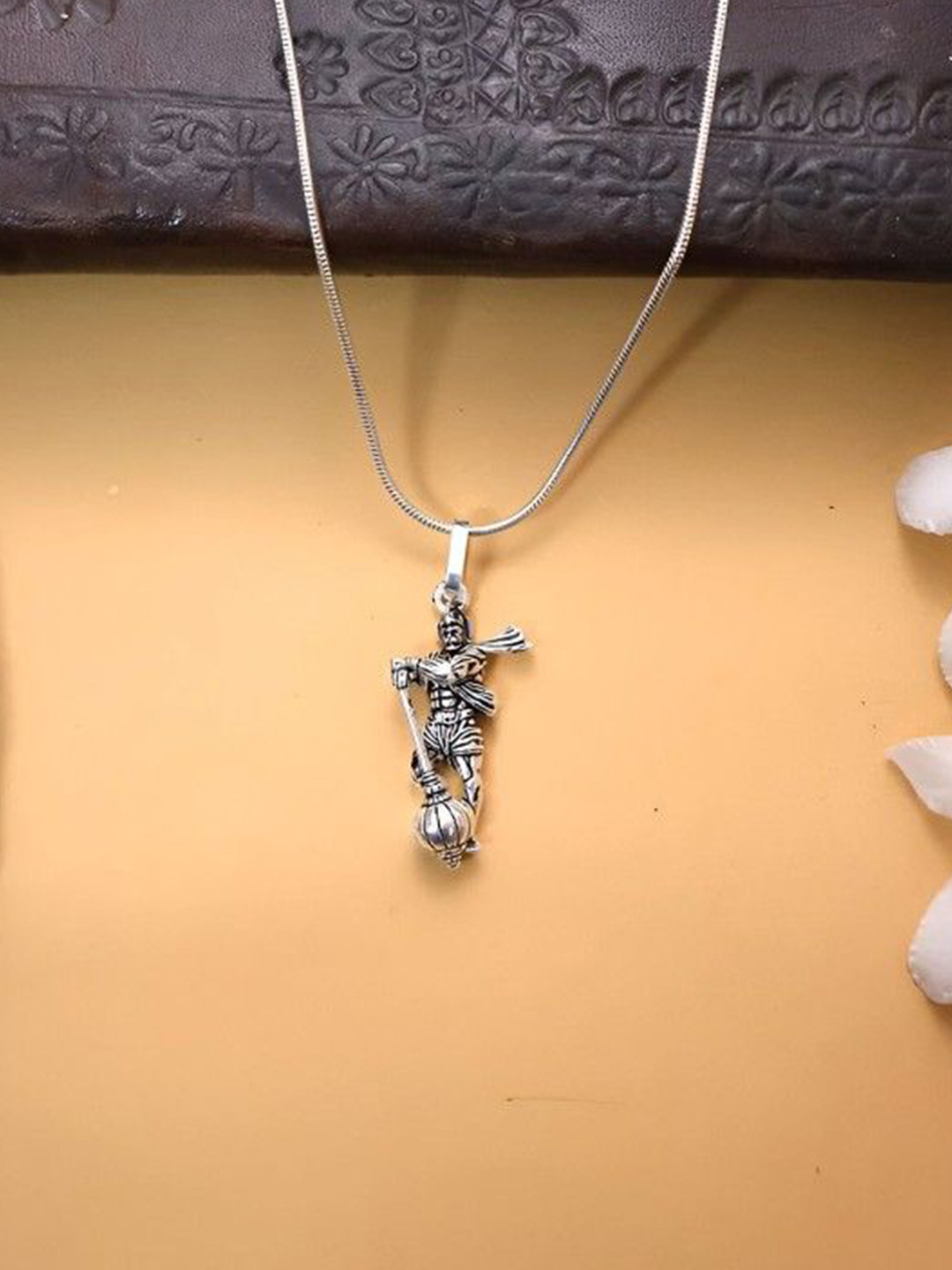 AGARWALPRODUCT Men Stainless Steel Standing Hanuman Pendant With Chain