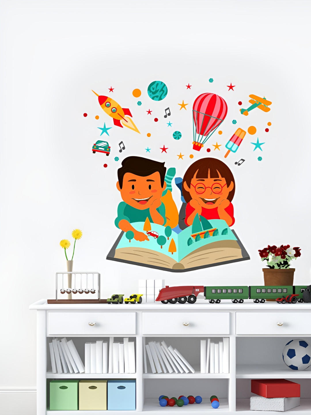 Decor Villa Multicolor Learing Childrens Wall Sticker