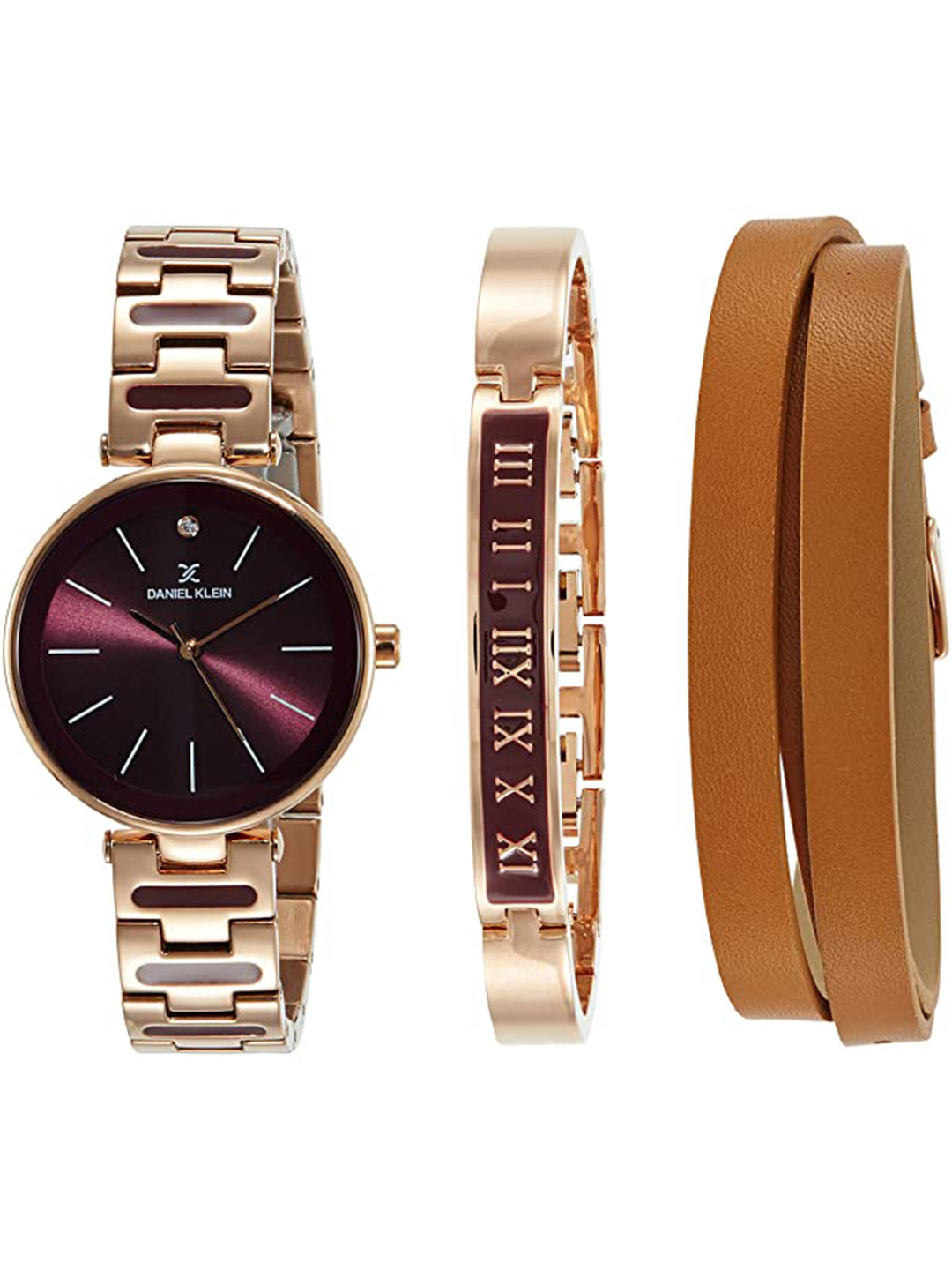 Daniel Klein Women Pink Dial Analog Watch with Bracelet Gift Set - DK11794-6