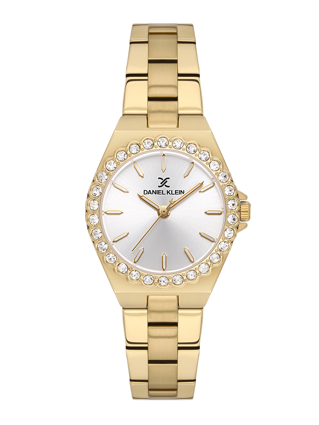 Daniel Klein Women Embellished Dial & Stainless Steel Bracelet Style Straps Analogue Watch DK.1.13904-2