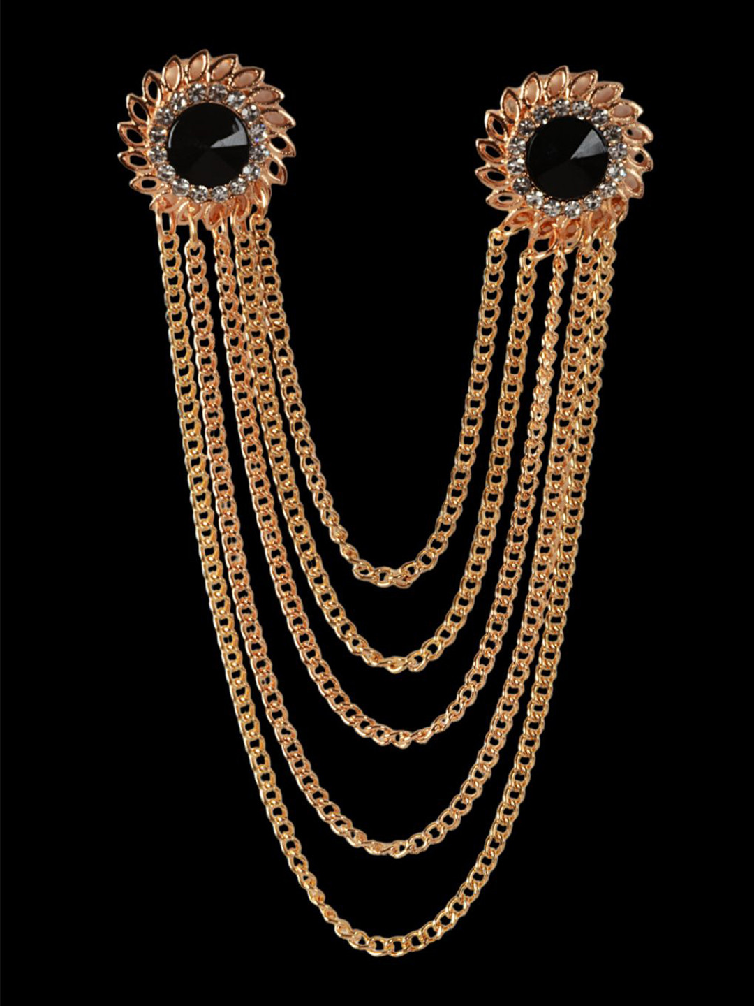 Curren Rose Plated Alloy Brooch