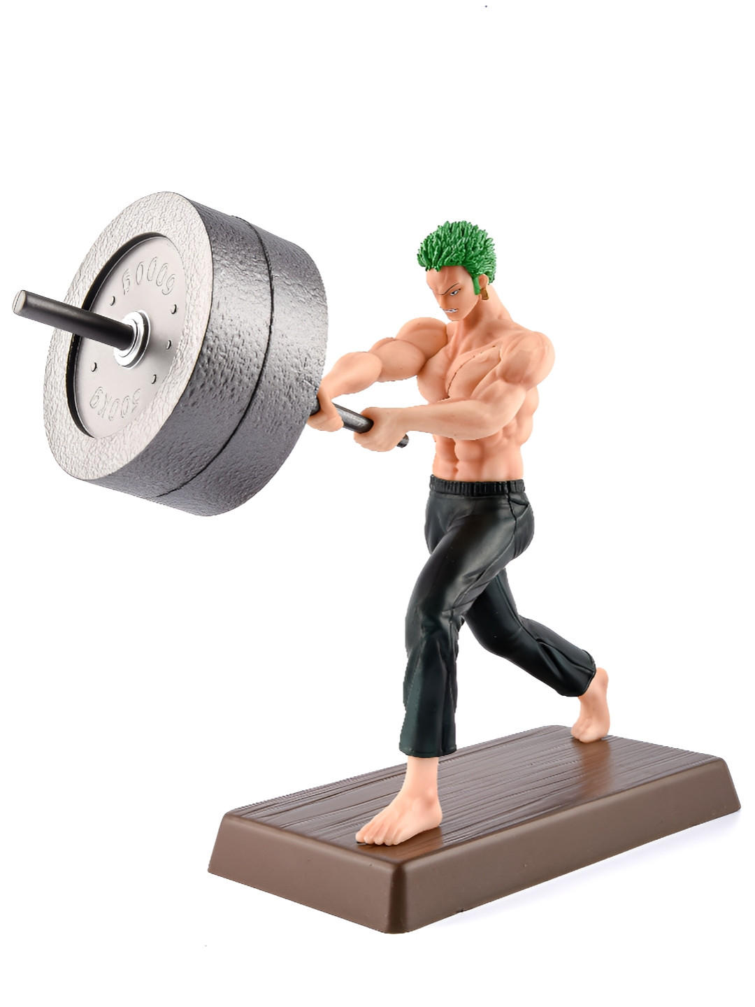COMICSENSE Zoro Workout Silver Plastic Matte Living Room Medium Showpiece - 9.4 Inches