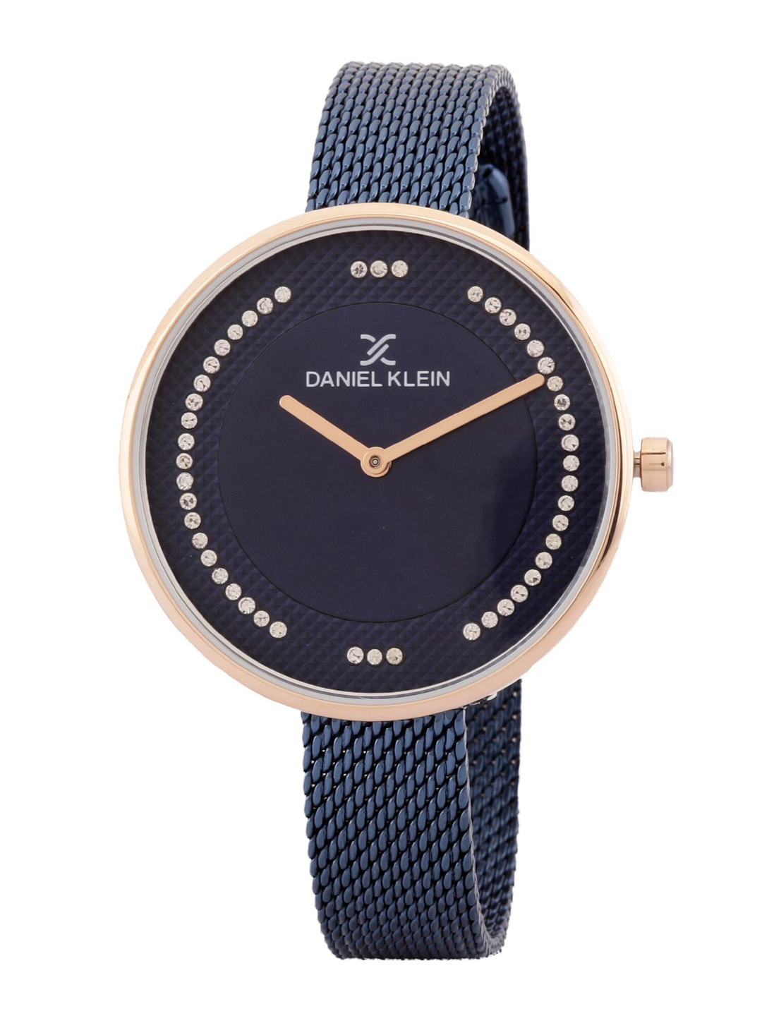 Daniel Klein Women Blue Embellished Dial Bracelet Style Straps Analogue Watch DK.1.12773-5
