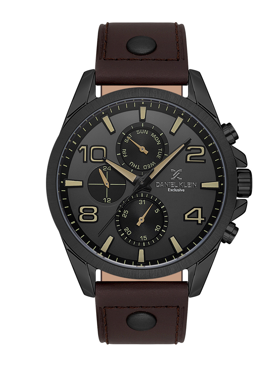 Daniel Klein Exclusive Men Patterned Dial Multi Function Analogue Watch DK.1.13640-2