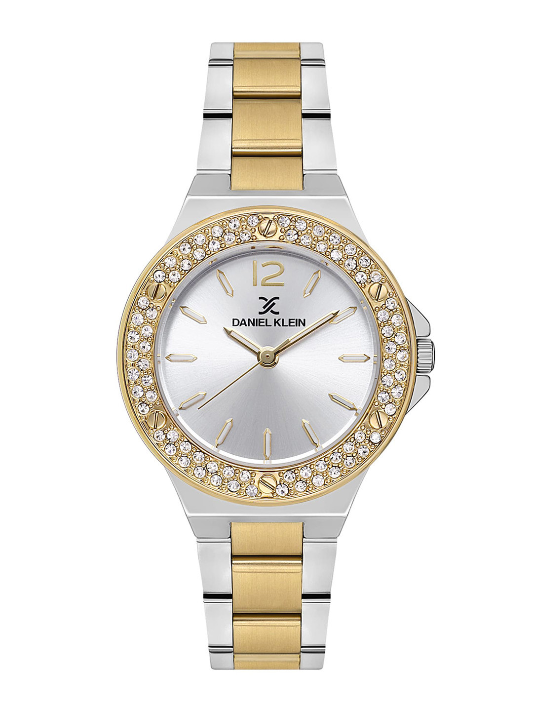 Daniel Klein Women Embellished Dial & Bracelet Style Straps Analogue Watch DK.1.13618-2