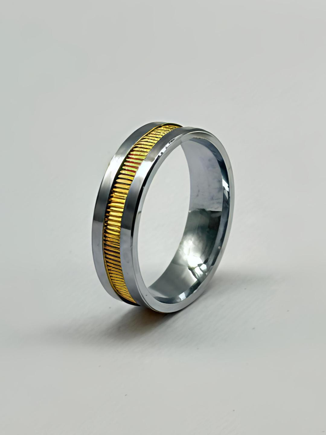 925 Silver Gold Accent Ring