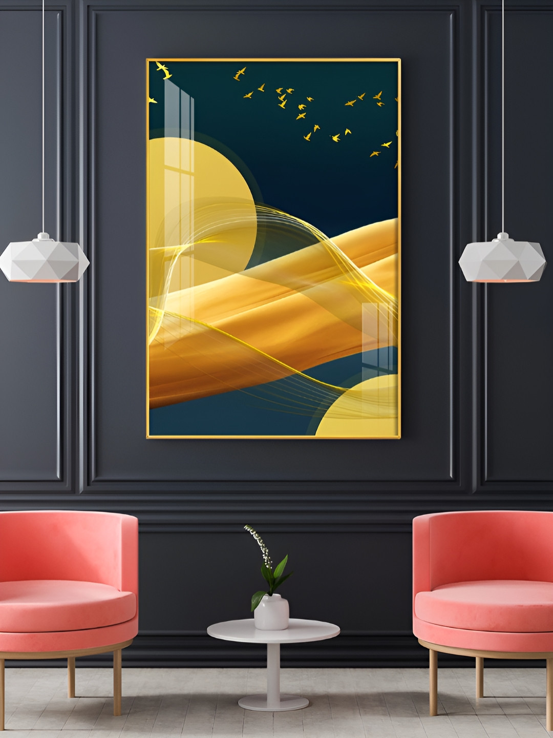 THE NEXT DECOR Mural Plastic Natural Elements Glossy Hanging Hall Wall Hangings-18In