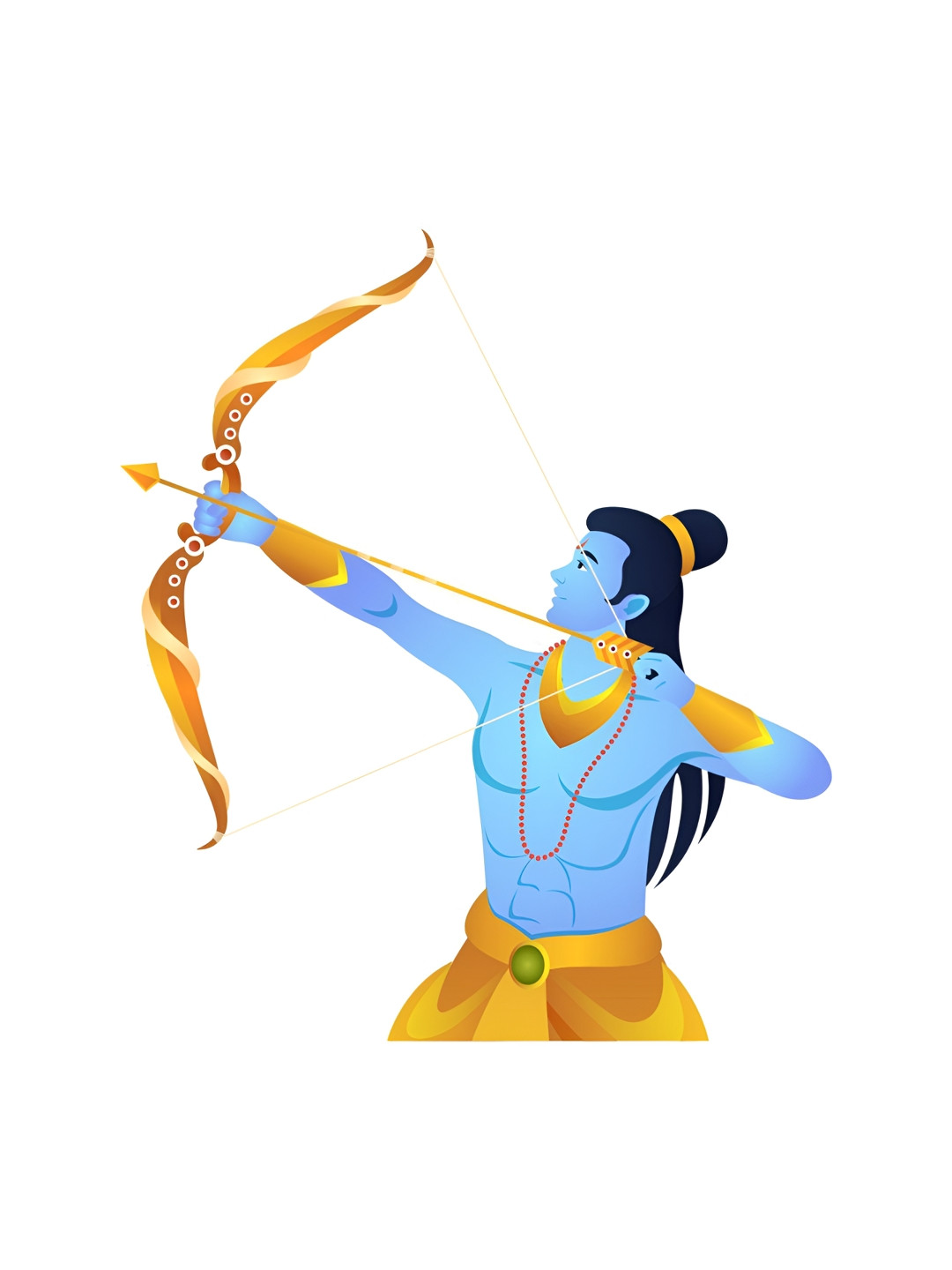 Decor Villa Multicolor Lord Ram Wall Sticker