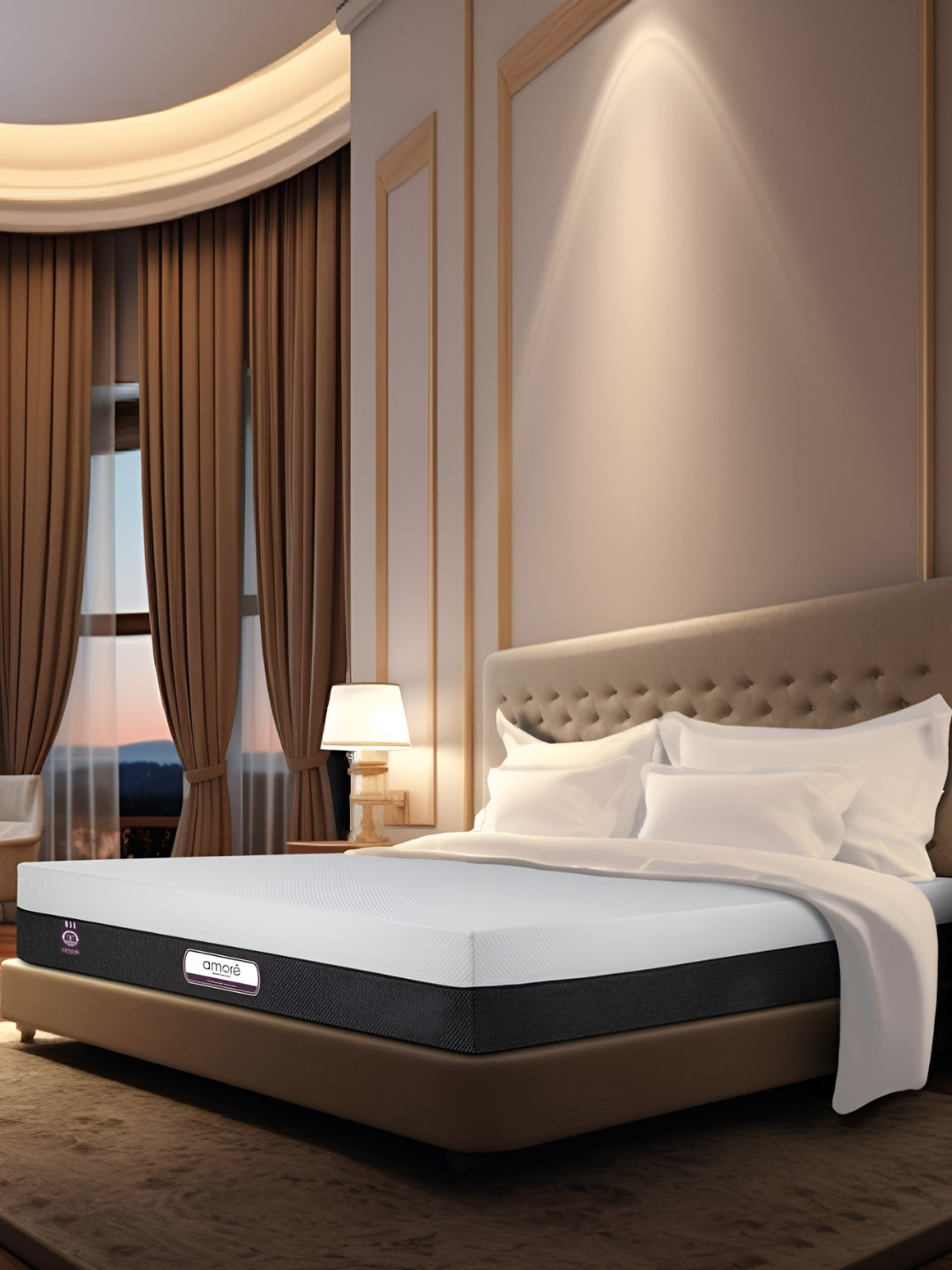 Amore Spine Natural Latex & Green Tea Foam Orthopedic MattressKing Size 75x72x8