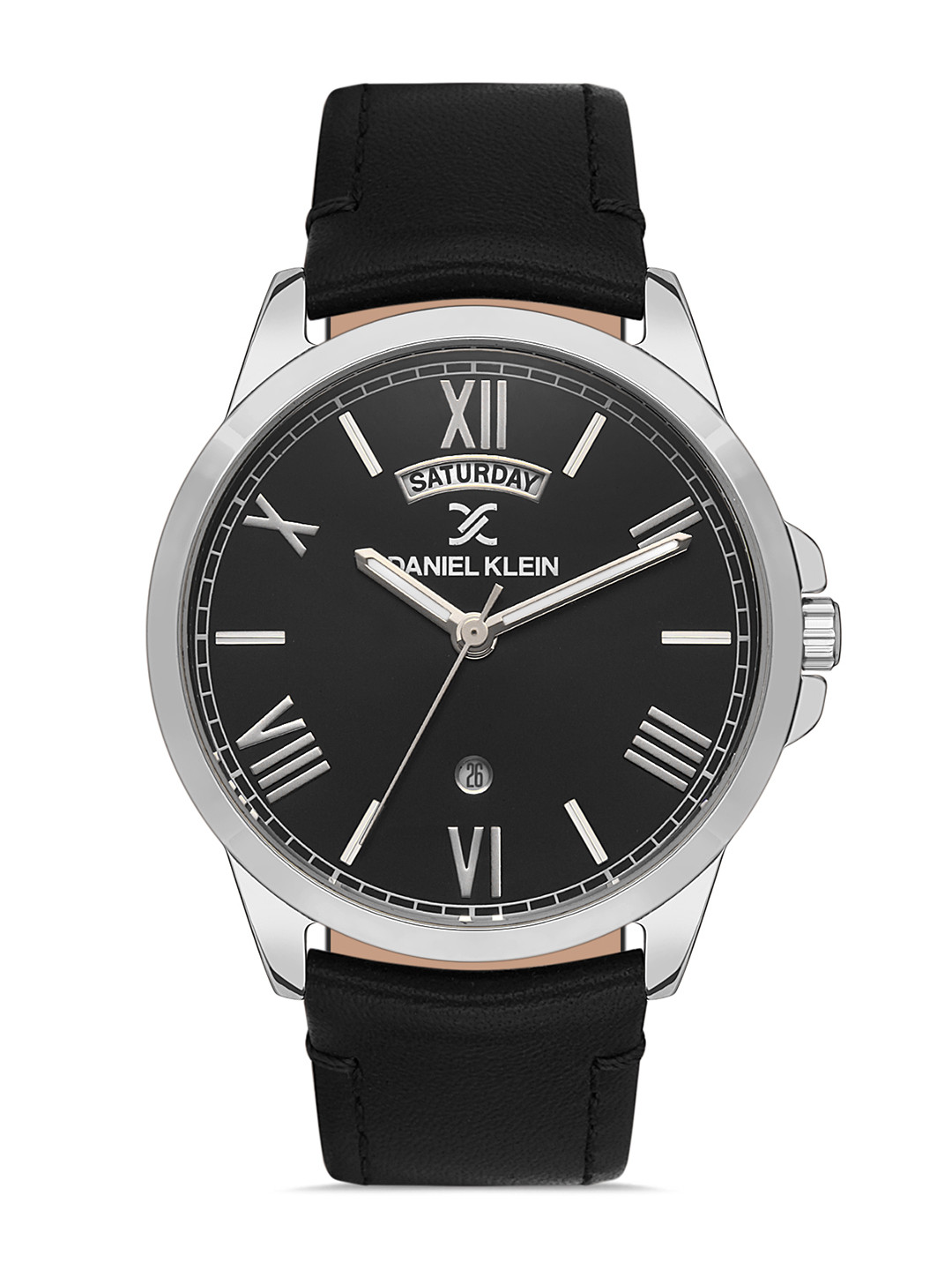 Daniel Klein Men Black Dial & Black Leather Straps Analogue Watch DK.1.13325-2_OR