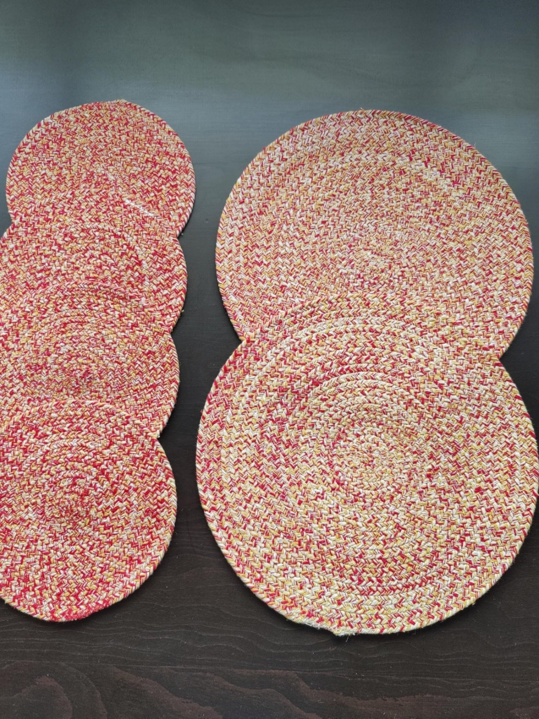 BulkySanta Multi 6 Pcs Round Table Placemats