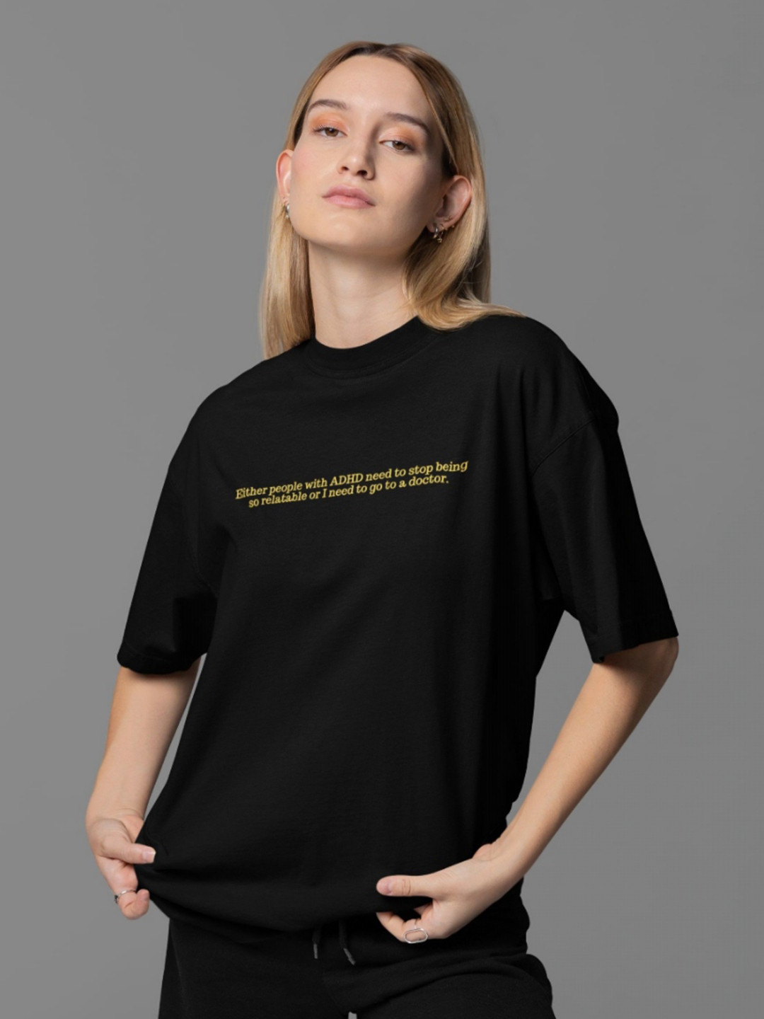 Art By Ritik Unisex Black Adhd T-shirt