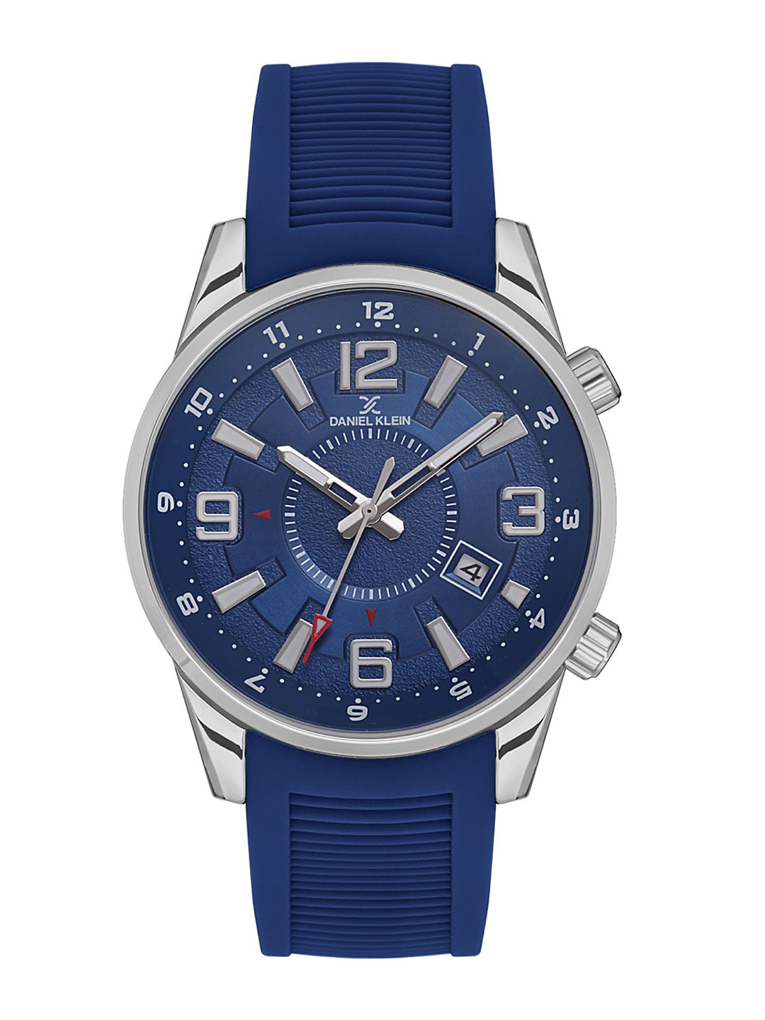 Daniel Klein Men Textured Dial & Straps Analogue Date Aperture Watch DK.1.13541-2