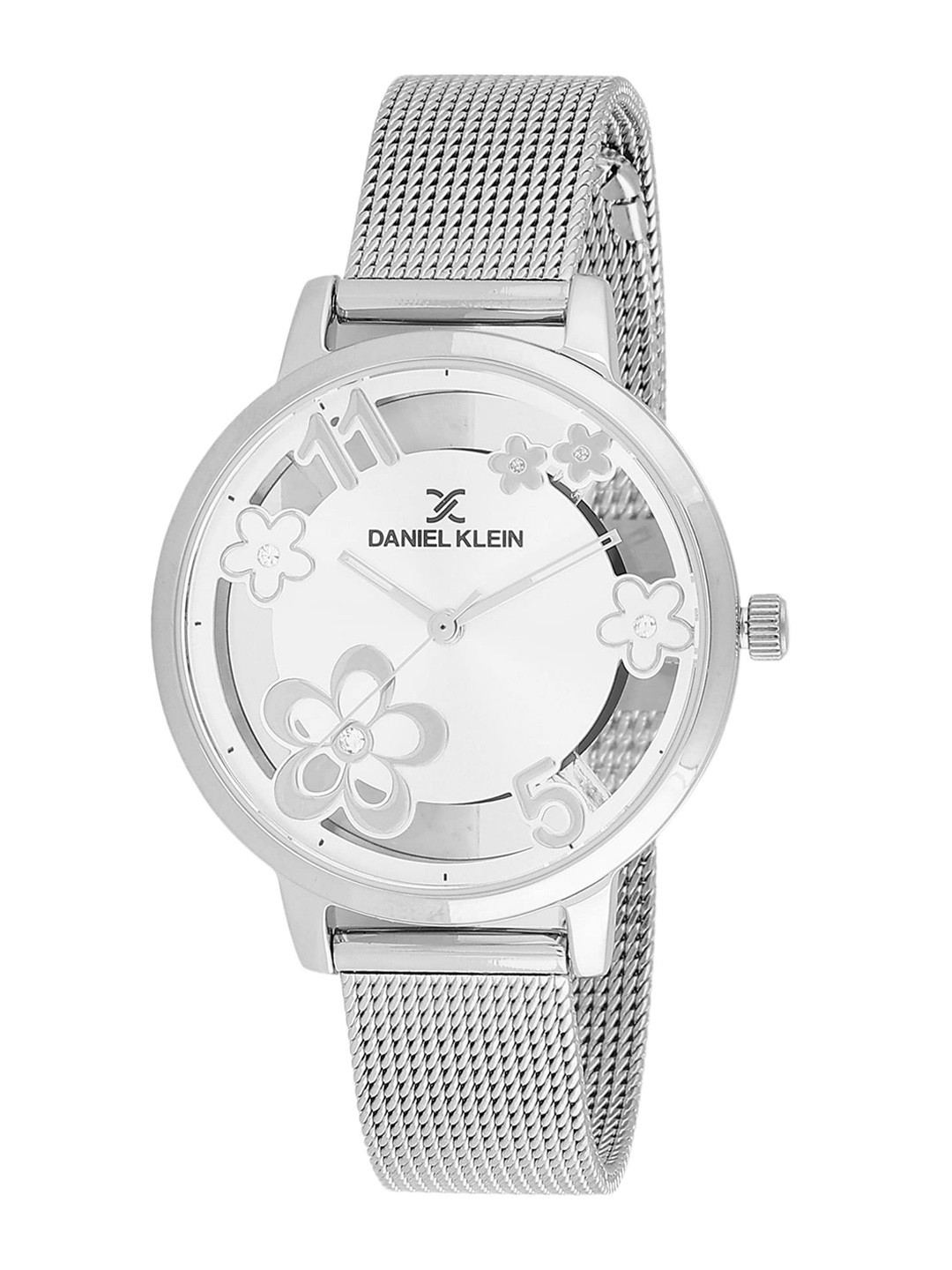 Daniel Klein Women Embellished Dial & Metal Straps Analogue Watch DK.1.13456-1