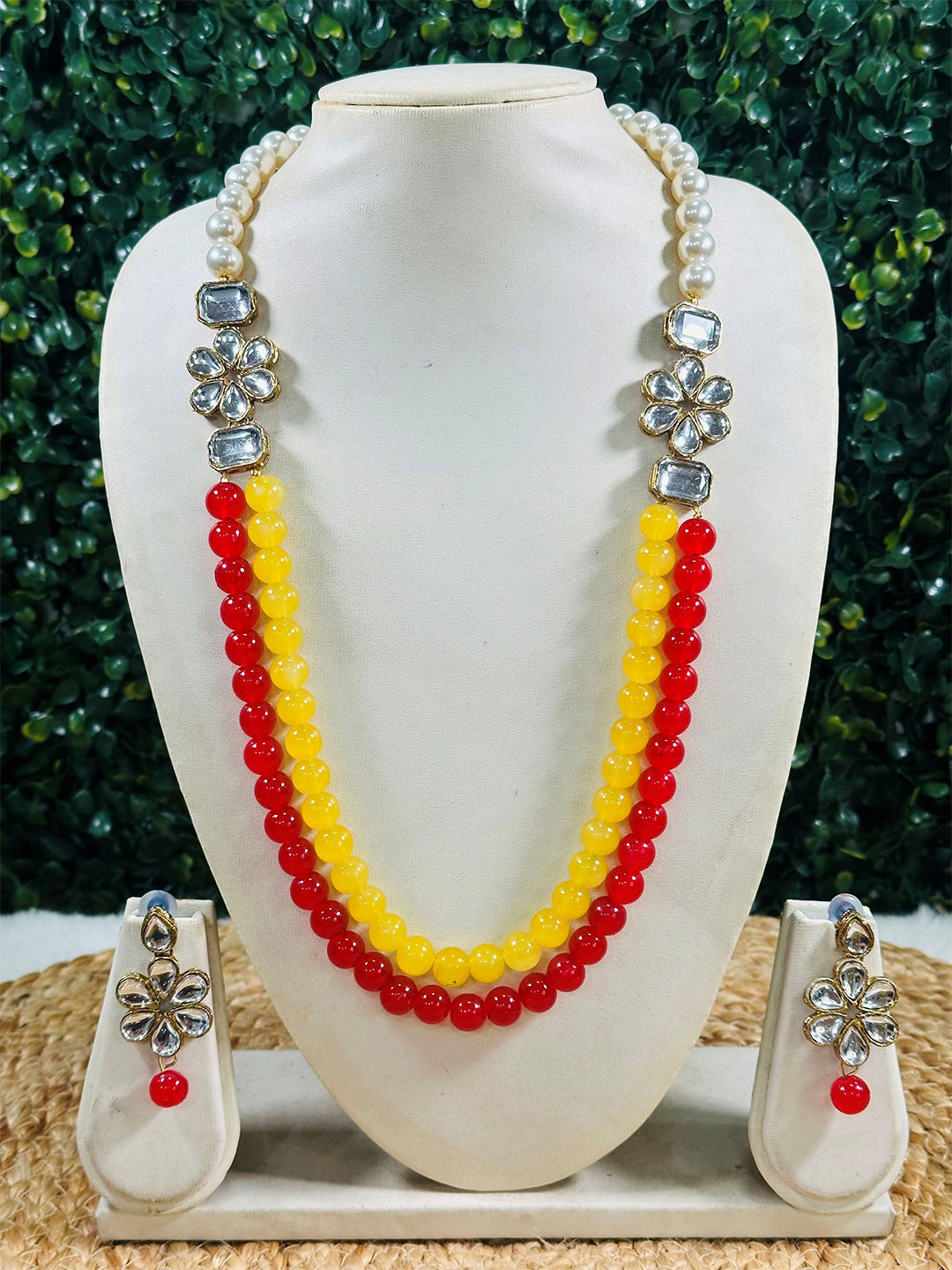 JN HANDICRAFT Copper-Plated Kundan Studded Necklace