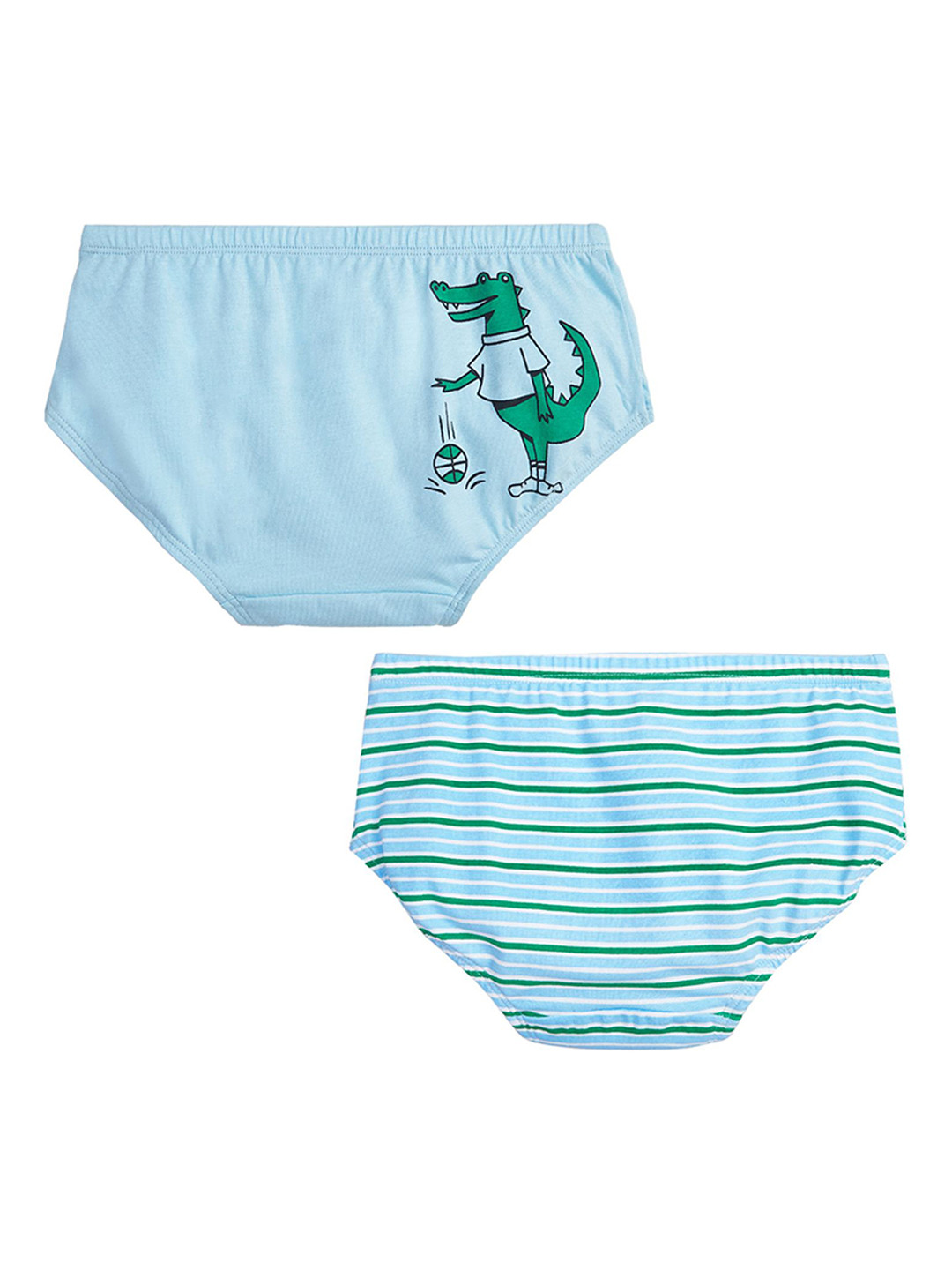 You Got Plan B Infant Boys Pack Of 2 Crocodile Printed Pure Cotton Basic Briefs