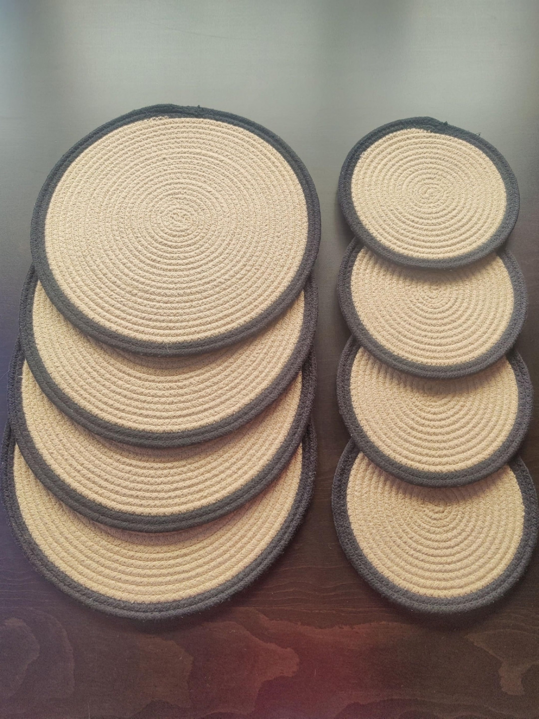 BulkySanta Multi 8 Pcs Round Table Placemats