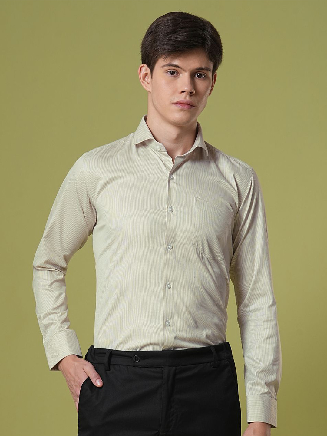 John Philips Premium Slim Fit Spread Collar Formal Shirt