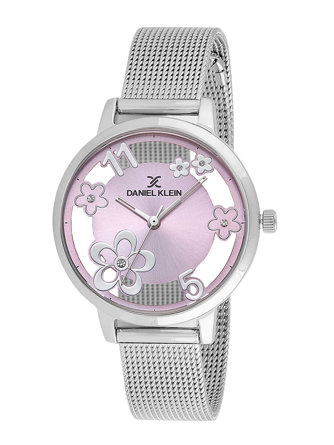 Daniel Klein Women Embellished Dial & Metal Straps Analogue Watch DK.1.13456-2