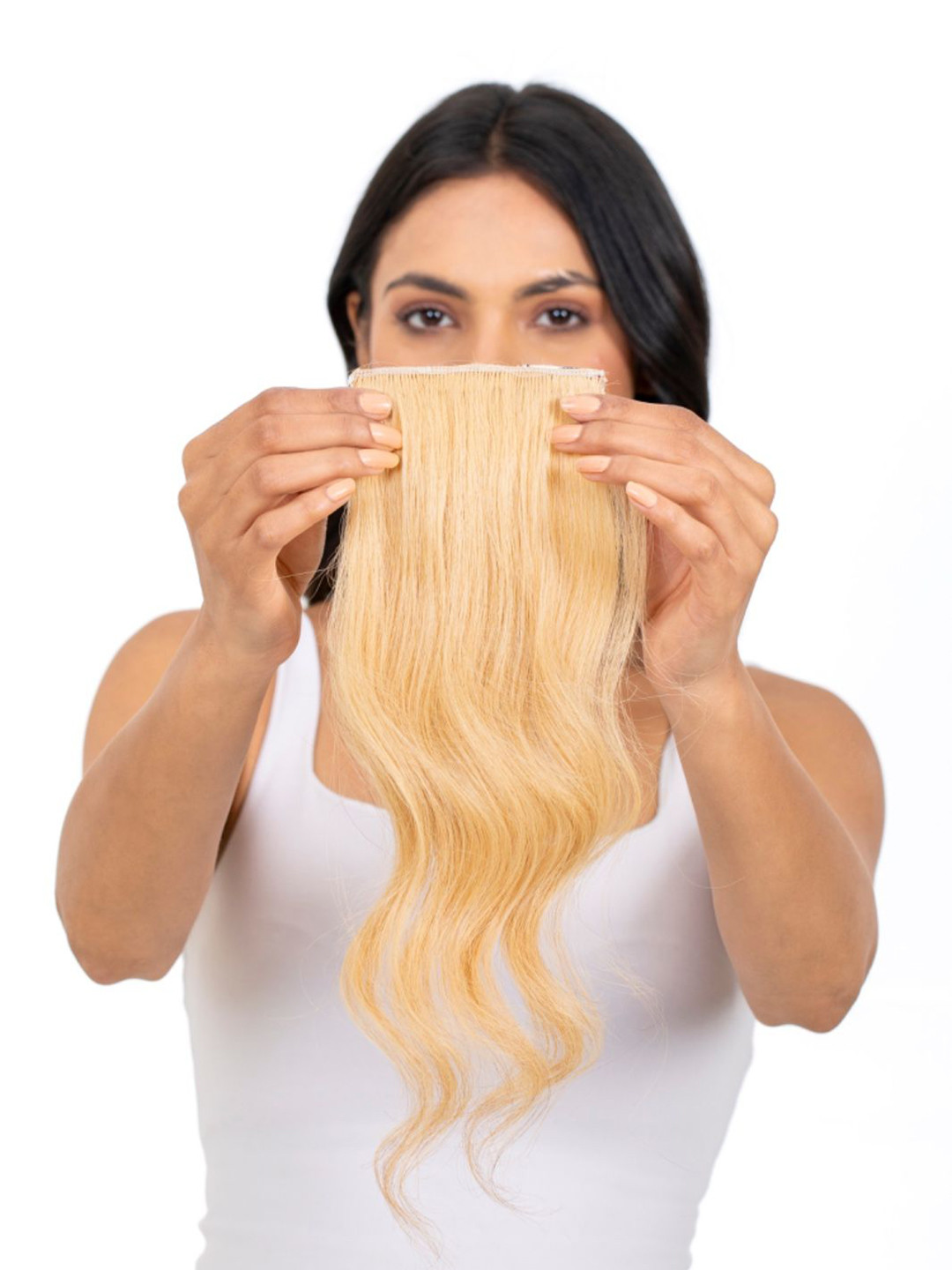 HAIRJOY Clip-In Wavy Scalp Topper Hair Extensions - Blonde - 22 Inch Each