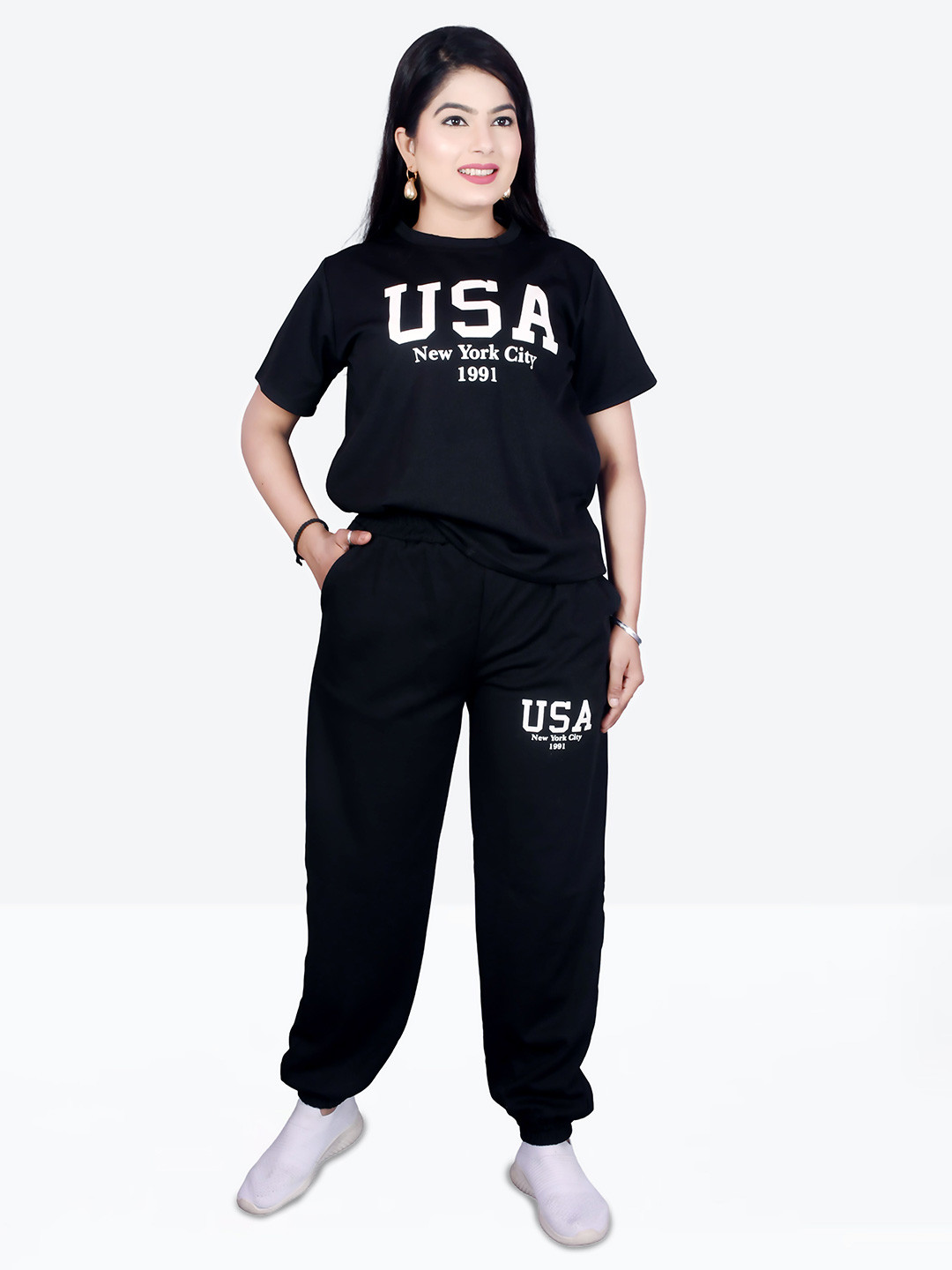 Naida Printed T-Shirt with Trousers