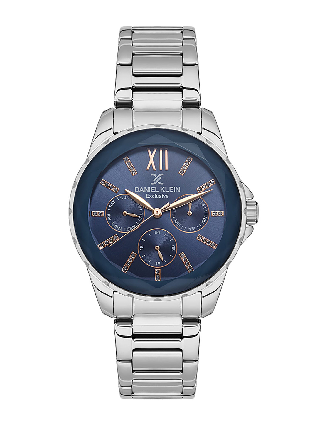 Daniel Klein Women Embellished Dial & Metal Straps Analogue Watch DK.1.13505-2