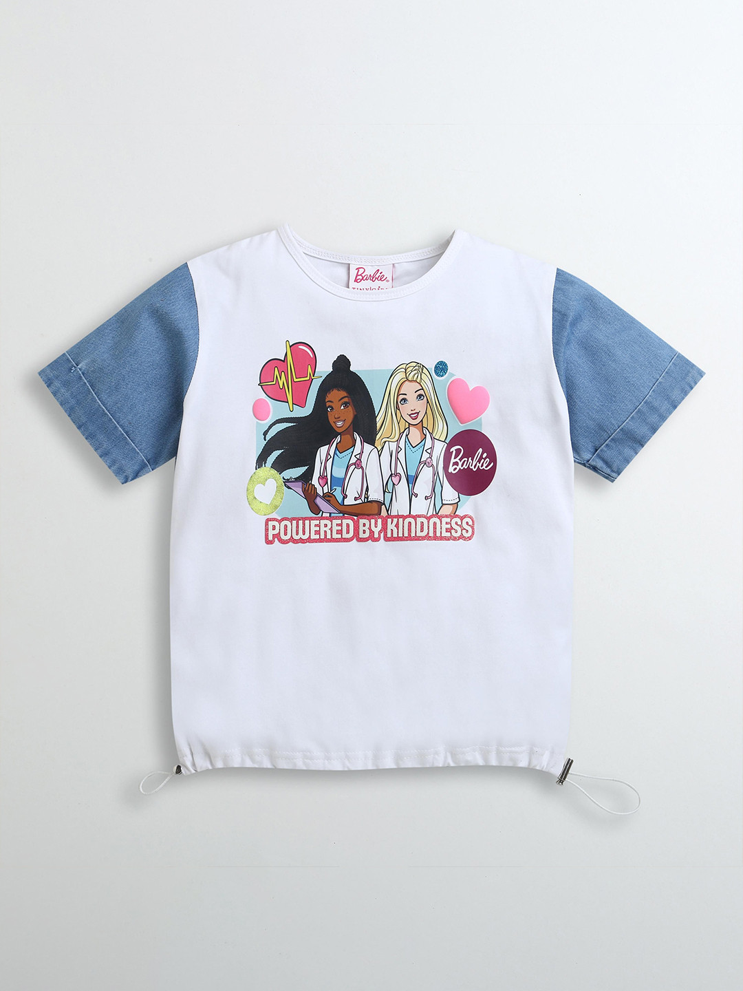 Tiny Girl Girls Brand Logo Printed Waist Tie-Ups Regular Top