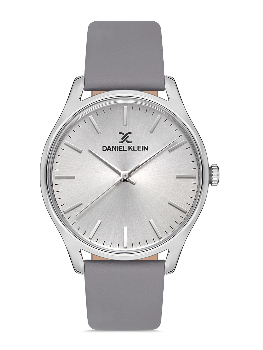 Daniel Klein Women Silver-Toned Dial & Grey Leather Straps Analogue Watch DK 1 13196-6