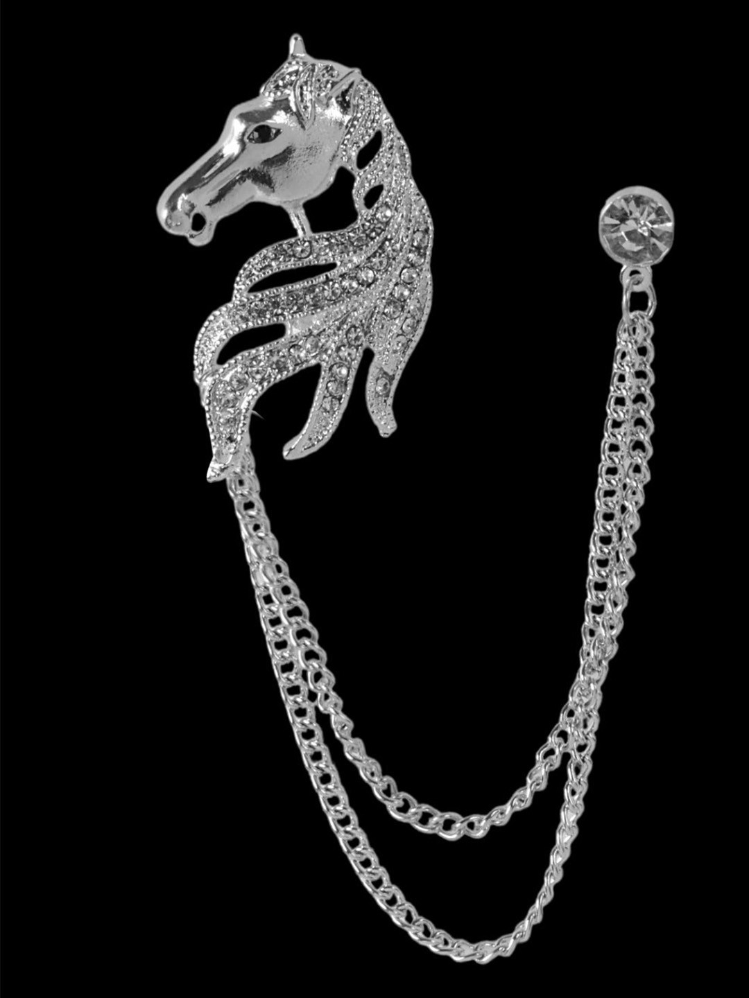 Curren Silver-Toned Plated Alloy Brooch