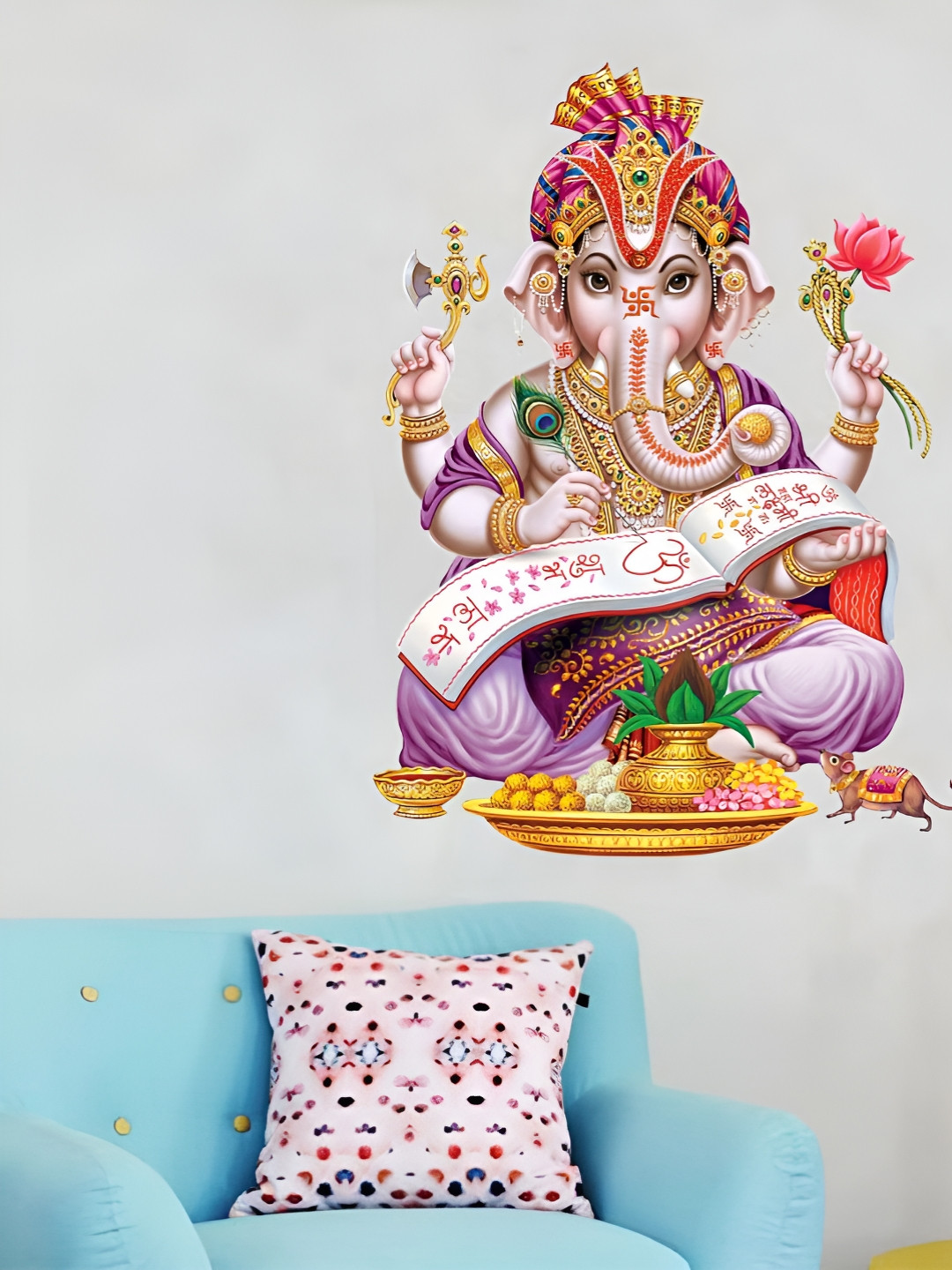 Decor Villa Multicolor Ganesh Ji Wall Sticker