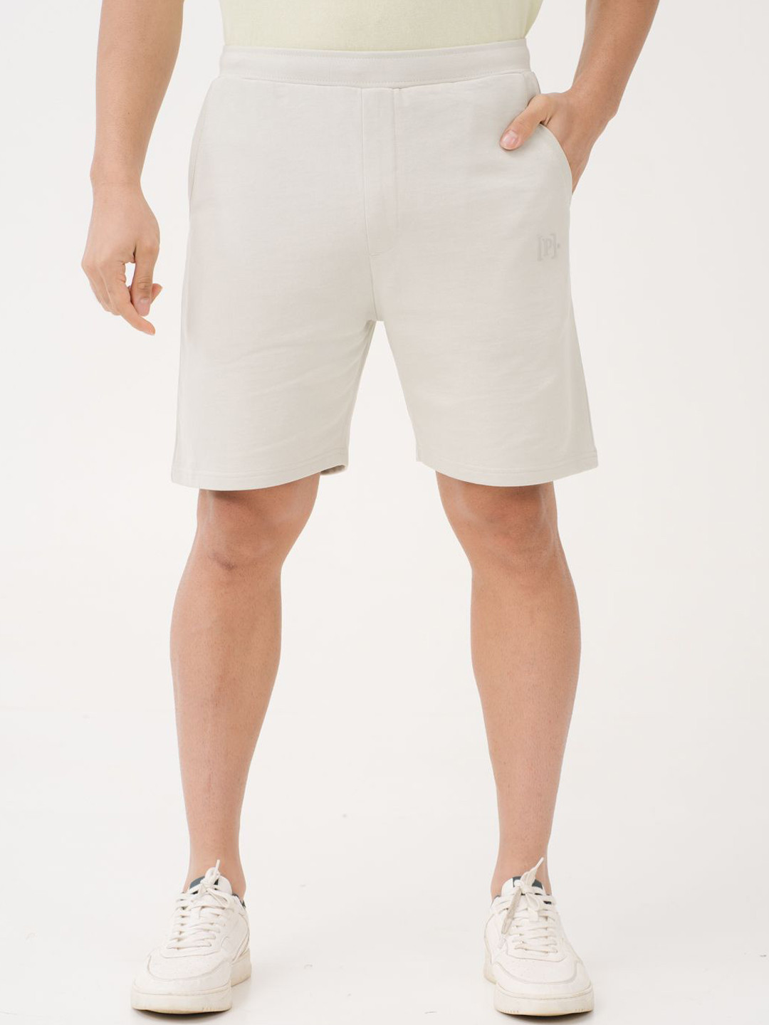 The Pant Project Beach Grey Relaxed Fit Sweatshorts with Drawstrings