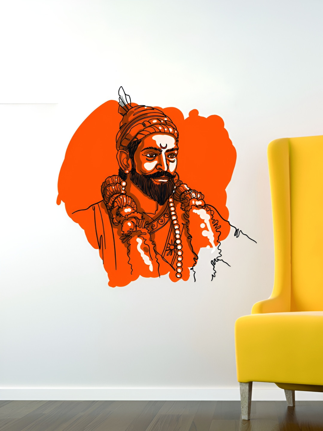 Decor Villa Mutlicolor Chatrapati Shivaji Wall Sticker