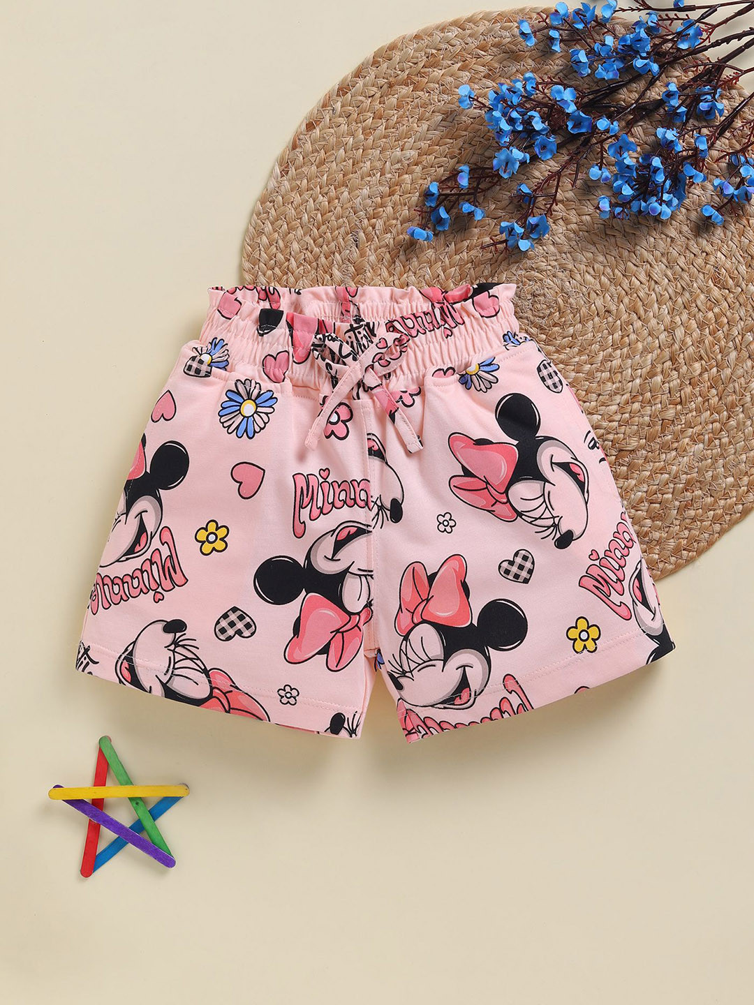 Annie Girls Humour and Comic Printed Hot Pants Mid-Rise Regular Fit Cotton Shorts