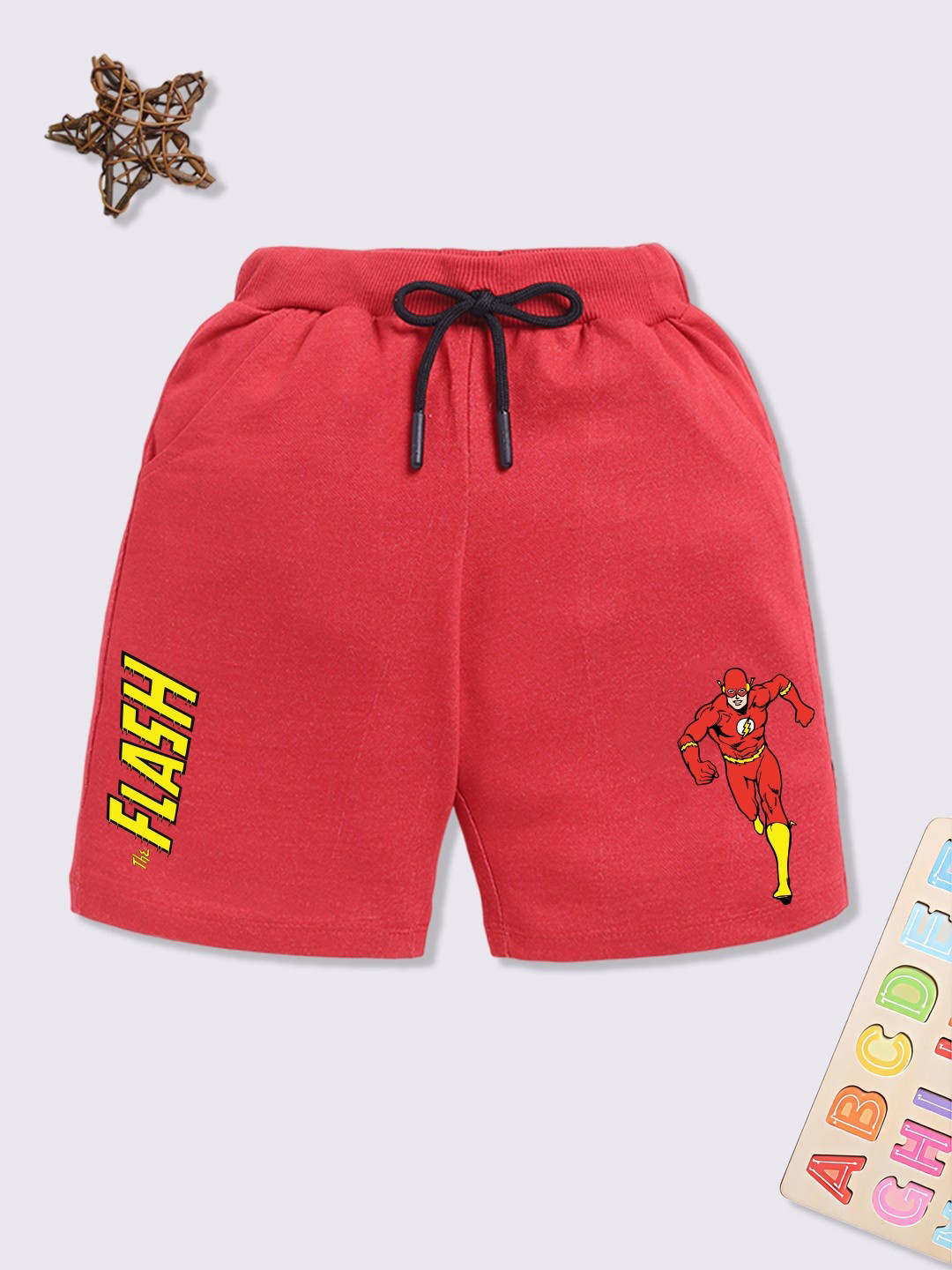 YK X Minute Mirth Boys Flash Printed Cotton Shorts