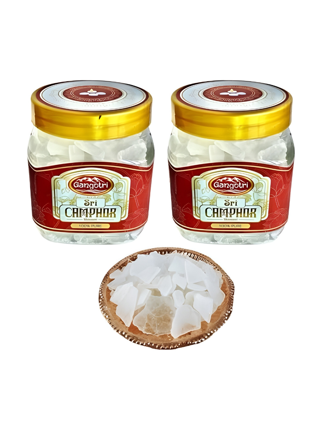 Gangotri 2 Pieces Camphor Tablet Jar-250gm