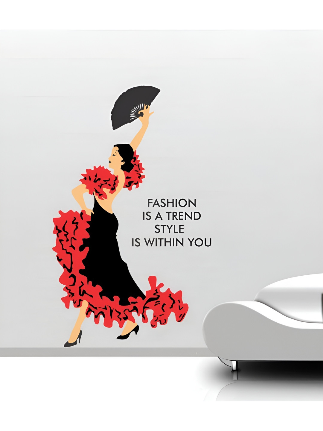 Decor Villa Multicolor Fashion Girl Wall Sticker