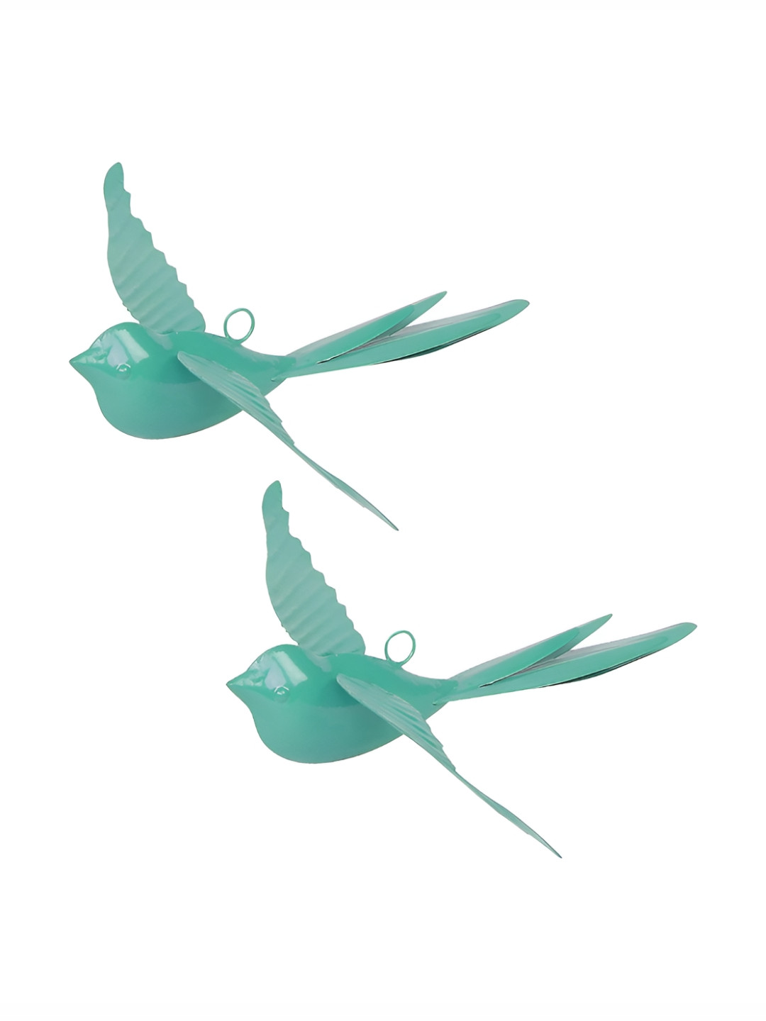Living With Elan Hanging Decorative Rockstar Bird Metal Glossy 2Pcs Wall Hangings-8.1In